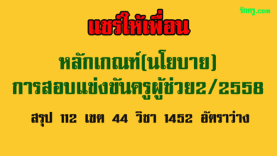 สอบครูผู้ช่วย 2/2558