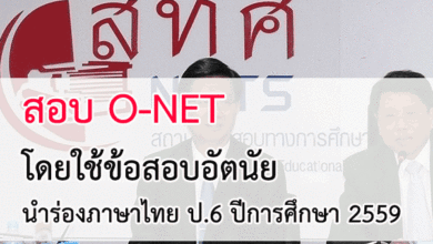 สทศ. สอบโอเน็ตอัตนัย