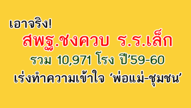 เอาจริง! สพฐ.ชงควบ ร.ร.เล็กรวม 10,971 โรง ปี’59-60 เร่งทำความเข้าใจ ‘พ่อแม่-ชุมชน’