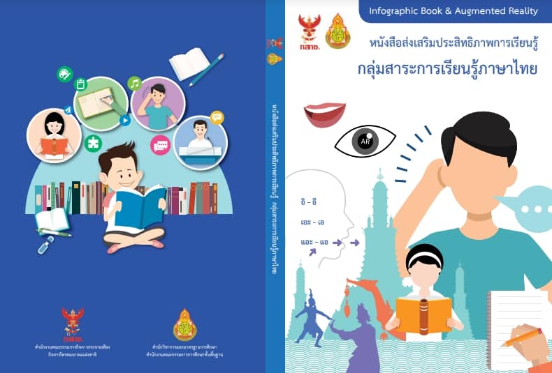 หนังสือส่งเสริมประสิทธิภาพการเรียนรู้ภาษาไทย แบบ Infographic และ AR