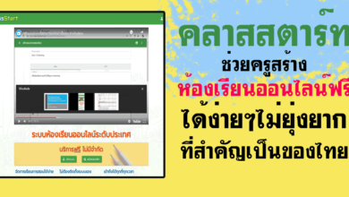 คลาสสตาร์ท ช่วยครูสร้างห้องเรียนออนไลน์ฟรี ได้ง่ายๆไม่ยุ่งยาก ที่สำคัญเป็นของไทย