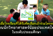 โครงการบ้านนักวิทยาศาสตร์น้อยประเทศไทย