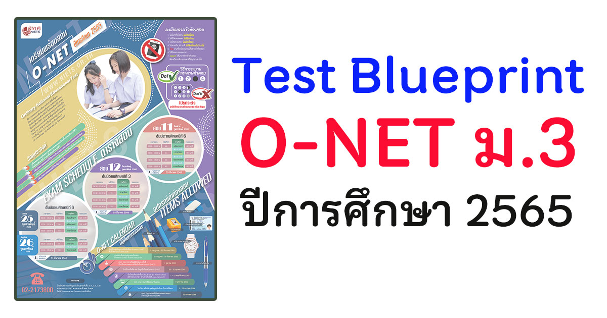 Test Blueprint O-NET ม.3