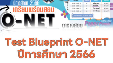 Test Blueprint O-NET ปีการศึกษา 2566 ชั้น ป.6 ชั้น ม.3 ชั้น ม.6