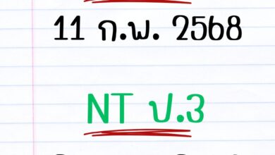 กำหนดการสอบ RT ป.1 และ กำหนดการสอบ NT ป.3 ประจำปีการศึกษา 2567
