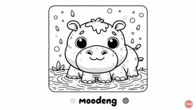 ภาพระบายสีหมูเด้ง