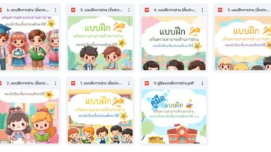 แบบฝึกเสริมความสามารถด้านการอ่าน ของนักเรียนชั้นประถมศึกษาปีที่ 1 - 6 ดาวน์โหลดฟรี ของดีจาก สพฐ.