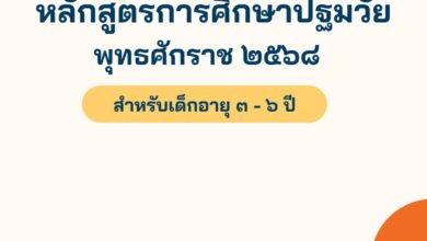 หลักสูตรการศึกษาปฐมวัย พุทธศักราช 2568 สําหรับเด็กอายุ 3 – 6 ปี (ร่าง)