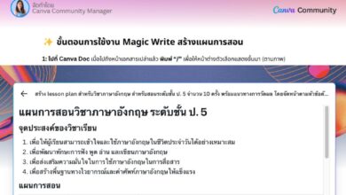 Canva แจกฟรี คู่มือ Magic Write สร้างแผนการสอน สำหรับครู